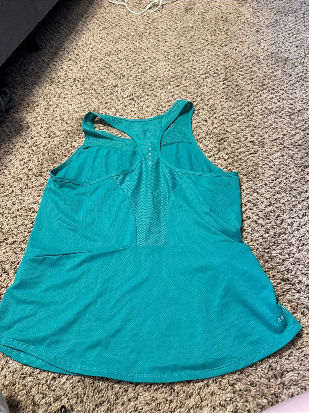 Nike Teal Racerback Athletic Tank with White Swoosh